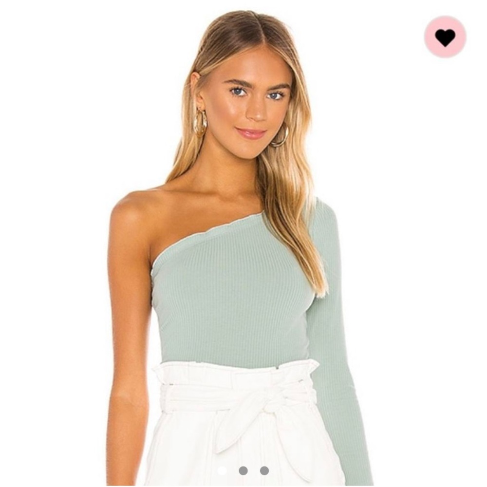 Revolve Superdown One Shoulder Asymmetric Crop Long Sleeve